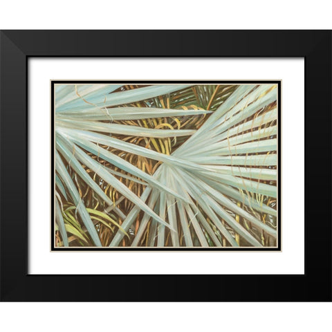 Suave Fronds Black Modern Wood Framed Art Print with Double Matting by Wilkins, Suzanne