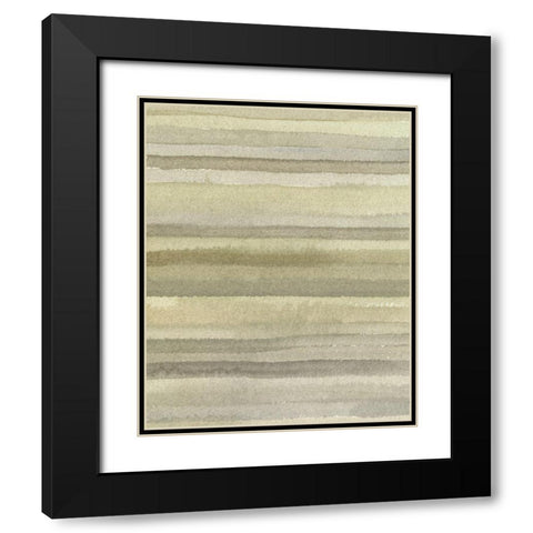 Lines in Neutral I Black Modern Wood Framed Art Print with Double Matting by Caroline, Emma