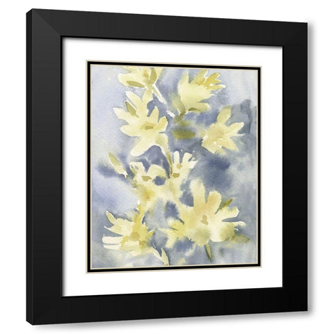 Forsythia Blooms I Black Modern Wood Framed Art Print with Double Matting by Caroline, Emma