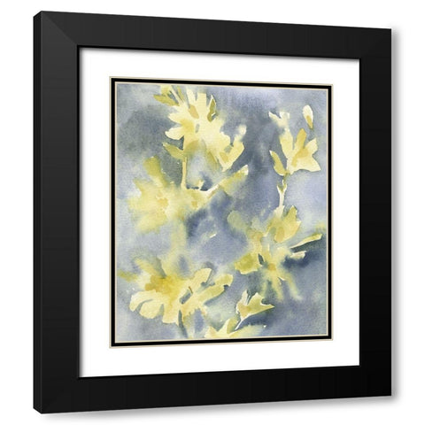 Forsythia Blooms II Black Modern Wood Framed Art Print with Double Matting by Caroline, Emma