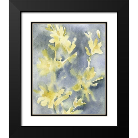 Forsythia Blooms II Black Modern Wood Framed Art Print with Double Matting by Caroline, Emma