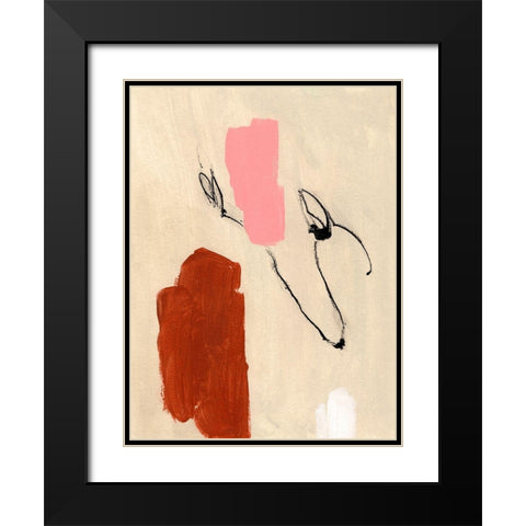 Terra Rosa Abstract I Black Modern Wood Framed Art Print with Double Matting by Green, Jacob