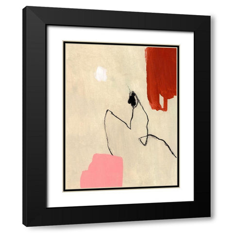 Terra Rosa Abstract II Black Modern Wood Framed Art Print with Double Matting by Green, Jacob