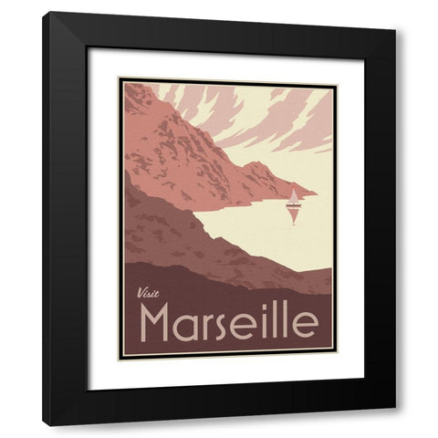 French Coast I Black Modern Wood Framed Art Print with Double Matting by Green, Jacob