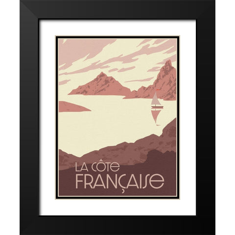 French Coast II Black Modern Wood Framed Art Print with Double Matting by Green, Jacob