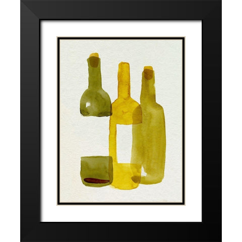Bottle Collector I Black Modern Wood Framed Art Print with Double Matting by Green, Jacob