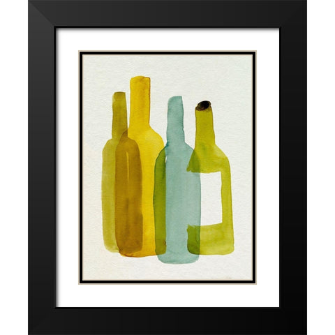 Bottle Collector II Black Modern Wood Framed Art Print with Double Matting by Green, Jacob