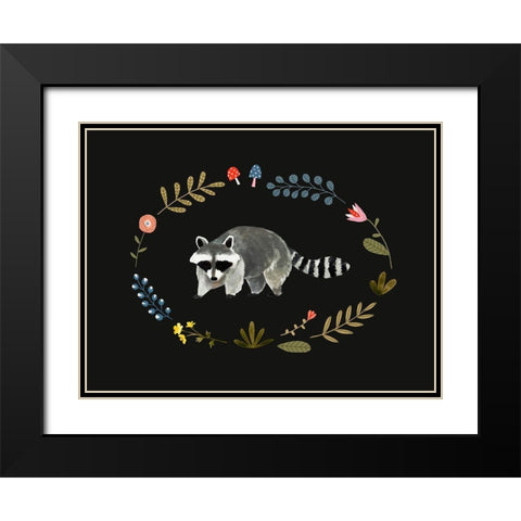 Critter And Foliage IV Black Modern Wood Framed Art Print with Double Matting by Barnes, Victoria