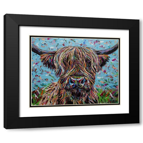 Cow From Another Planet I Black Modern Wood Framed Art Print with Double Matting by Vitaletti, Carolee