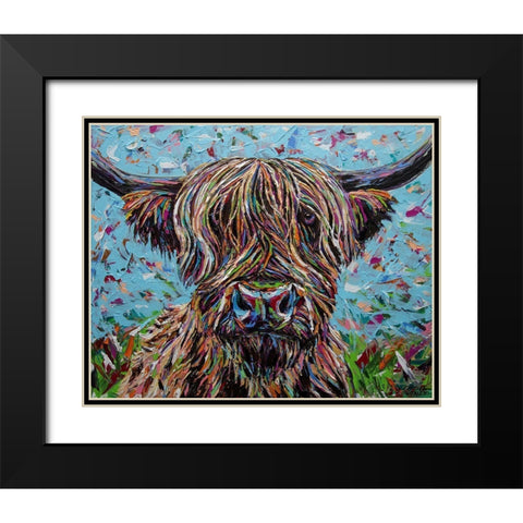 Cow From Another Planet I Black Modern Wood Framed Art Print with Double Matting by Vitaletti, Carolee