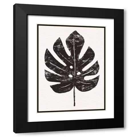 Pressed Tropical Leaf I Black Modern Wood Framed Art Print with Double Matting by Warren, Annie