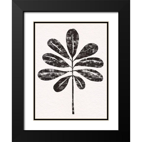 Pressed Tropical Leaf II Black Modern Wood Framed Art Print with Double Matting by Warren, Annie