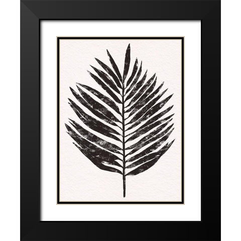 Pressed Tropical Leaf III Black Modern Wood Framed Art Print with Double Matting by Warren, Annie