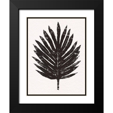 Pressed Tropical Leaf IV Black Modern Wood Framed Art Print with Double Matting by Warren, Annie
