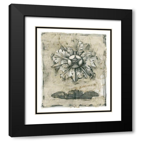 Printed Decorative Ornament II Black Modern Wood Framed Art Print with Double Matting by Harper, Ethan