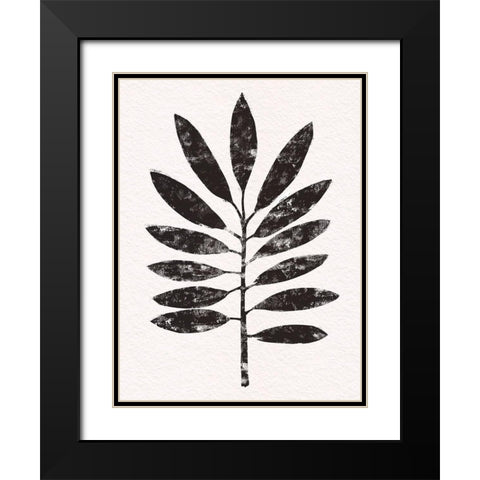 Pressed Tropical Leaf VI Black Modern Wood Framed Art Print with Double Matting by Warren, Annie