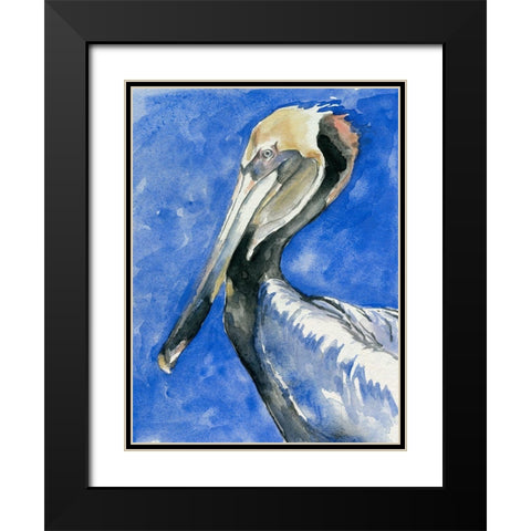 Pelican Pool II Black Modern Wood Framed Art Print with Double Matting by Parker, Jennifer Paxton