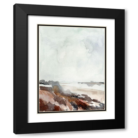 Coastal Inlet Study II Black Modern Wood Framed Art Print with Double Matting by Parker, Jennifer Paxton