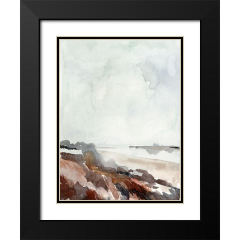 Coastal Inlet Study II Black Modern Wood Framed Art Print with Double Matting by Parker, Jennifer Paxton