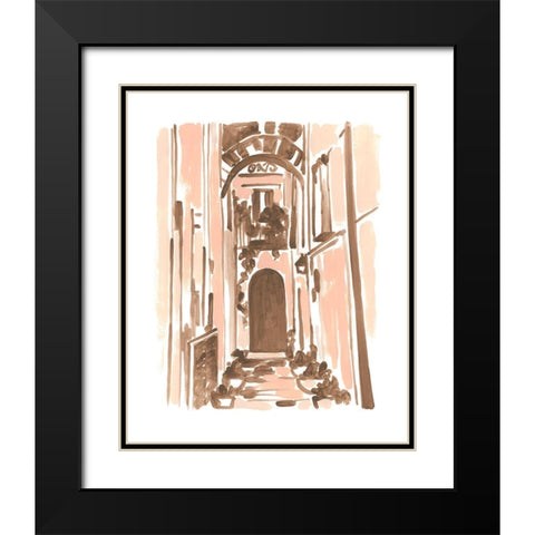 Blush Architecture Study IV Black Modern Wood Framed Art Print with Double Matting by Vess, June Erica