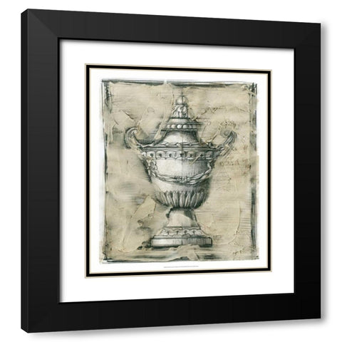 Printed Decorative Ornament IV Black Modern Wood Framed Art Print with Double Matting by Harper, Ethan