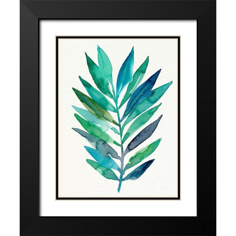 Palm Frond Flow II Black Modern Wood Framed Art Print with Double Matting by Warren, Annie