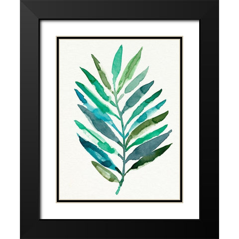 Palm Frond Flow IV Black Modern Wood Framed Art Print with Double Matting by Warren, Annie