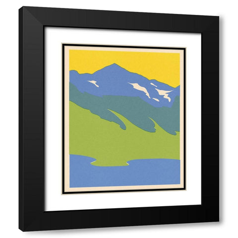 Bright Glacial Lake I Black Modern Wood Framed Art Print with Double Matting by Green, Jacob