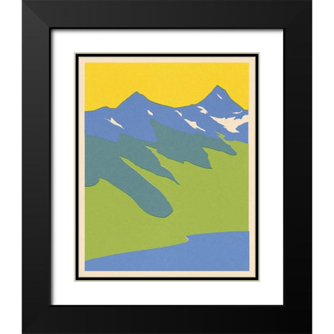 Bright Glacial Lake II Black Modern Wood Framed Art Print with Double Matting by Green, Jacob