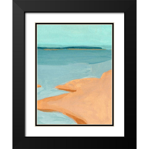 Out on the Sandbar III Black Modern Wood Framed Art Print with Double Matting by Green, Jacob