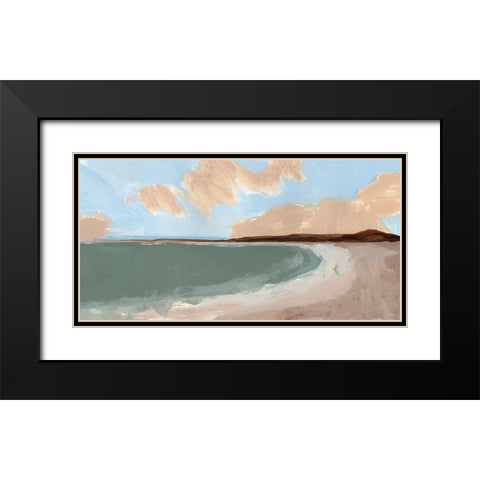 Long Shore II Black Modern Wood Framed Art Print with Double Matting by Green, Jacob
