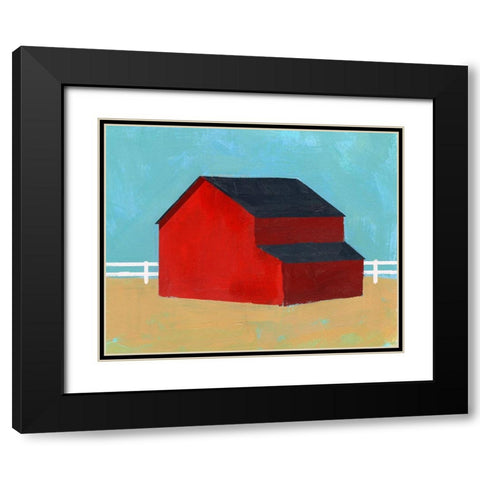 Big Red One II Black Modern Wood Framed Art Print with Double Matting by Green, Jacob