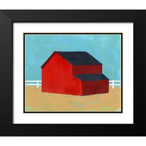 Big Red One II Black Modern Wood Framed Art Print with Double Matting by Green, Jacob