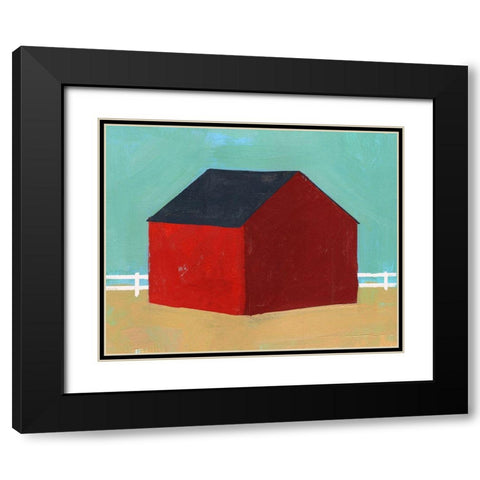 Big Red One III Black Modern Wood Framed Art Print with Double Matting by Green, Jacob