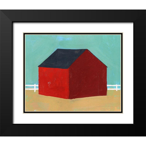 Big Red One III Black Modern Wood Framed Art Print with Double Matting by Green, Jacob