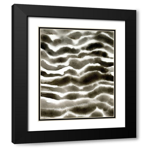 Jungle Stripe I Black Modern Wood Framed Art Print with Double Matting by Caroline, Emma