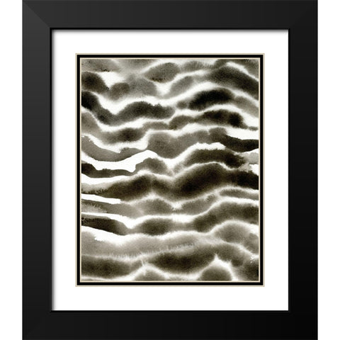 Jungle Stripe I Black Modern Wood Framed Art Print with Double Matting by Caroline, Emma