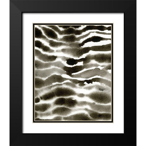 Jungle Stripe II Black Modern Wood Framed Art Print with Double Matting by Caroline, Emma