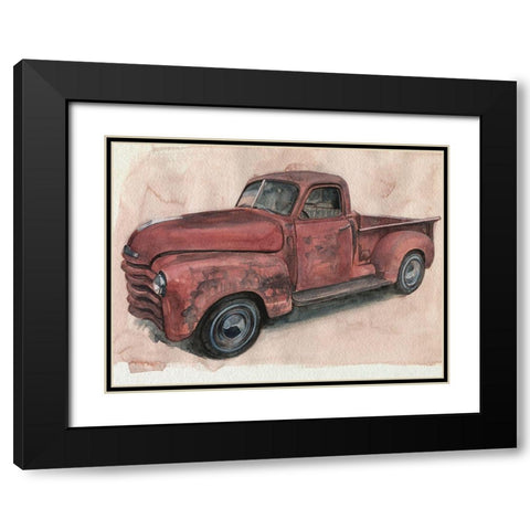 Antique Pickup I Black Modern Wood Framed Art Print with Double Matting by Parker, Jennifer Paxton