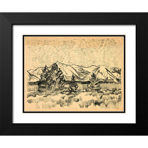 Hatched Horizon I Black Modern Wood Framed Art Print with Double Matting by Parker, Jennifer Paxton