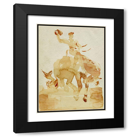 Coffee Cowboy I Black Modern Wood Framed Art Print with Double Matting by Parker, Jennifer Paxton