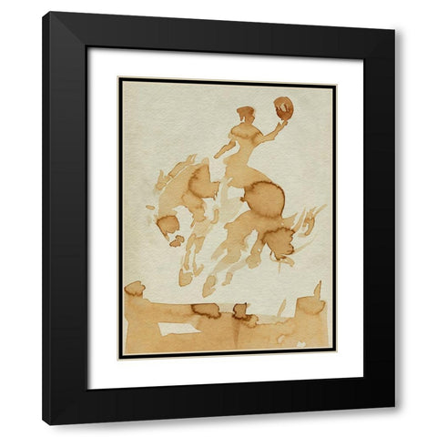 Coffee Cowboy II Black Modern Wood Framed Art Print with Double Matting by Parker, Jennifer Paxton