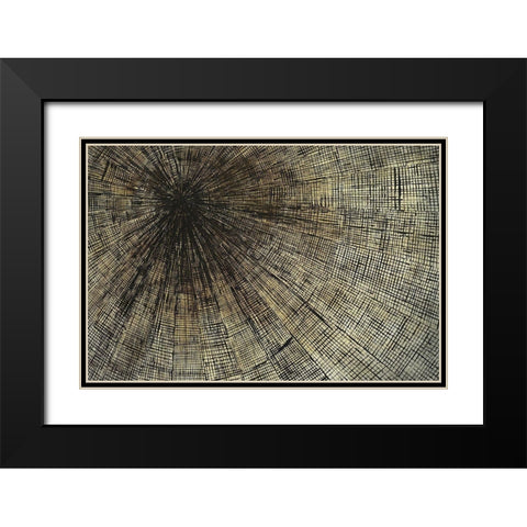 Enmeshed Black Modern Wood Framed Art Print with Double Matting by Taylor, Kari