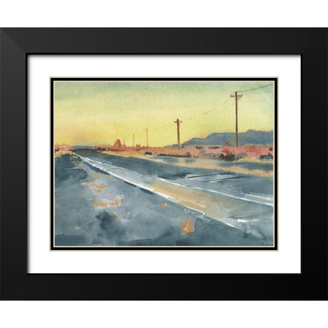 Deserted Highway I Black Modern Wood Framed Art Print with Double Matting by Parker, Jennifer Paxton