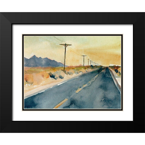 Deserted Highway II Black Modern Wood Framed Art Print with Double Matting by Parker, Jennifer Paxton