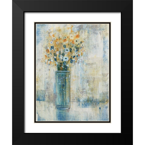 Morning Window Floral I Black Modern Wood Framed Art Print with Double Matting by OToole, Tim