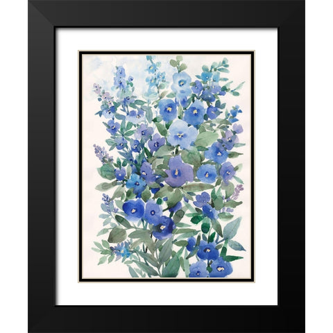 A Patch of Wildflowers I Black Modern Wood Framed Art Print with Double Matting by Nichols, Tim