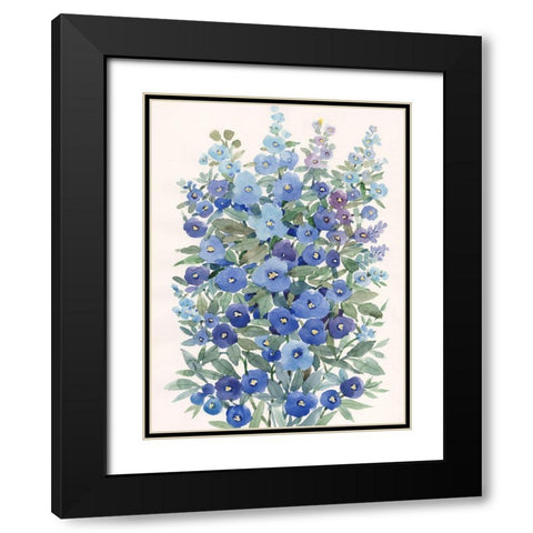 A Patch of Wildflowers II Black Modern Wood Framed Art Print with Double Matting by Nichols, Tim