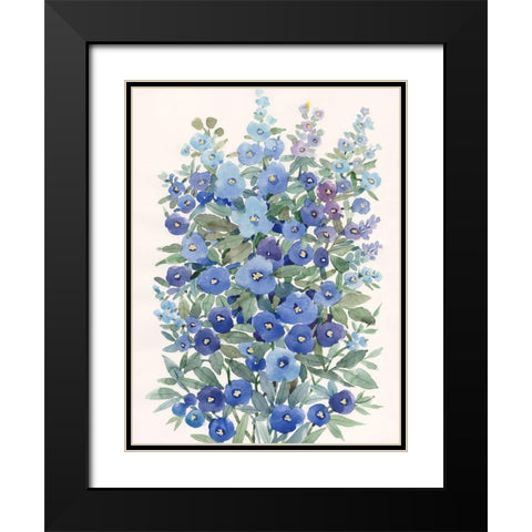 A Patch of Wildflowers II Black Modern Wood Framed Art Print with Double Matting by Nichols, Tim