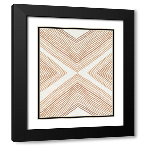 Diametric Clementine I Black Modern Wood Framed Art Print with Double Matting by Caroline, Emma